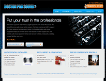 Tablet Screenshot of bostonprosound.com